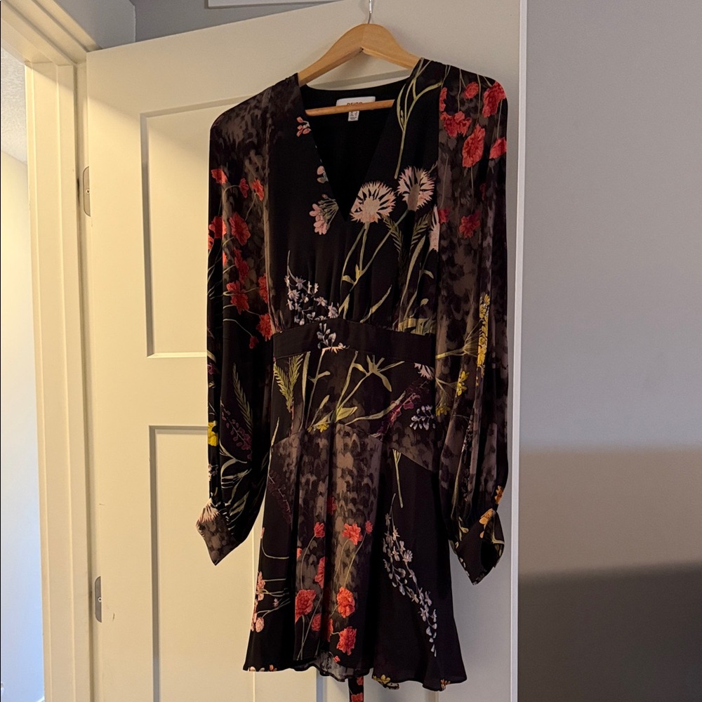 Reiss Floral Long Sleeve Dress